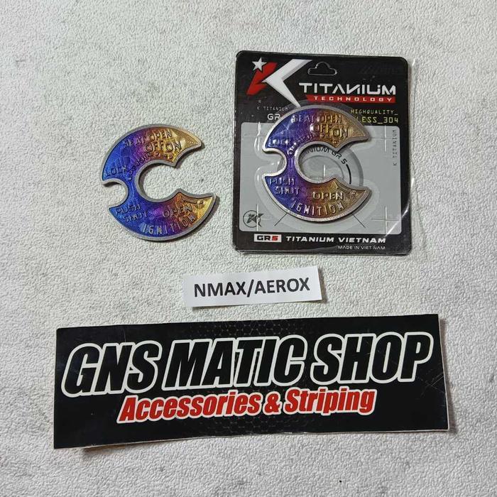 COVER KUNCI KONTAK TITANIUM EMBLEM KUNCI KONTAK ORIGINAL VIET BEAT SCOOPY VARIO NMAX MIO AEROX PCX 1