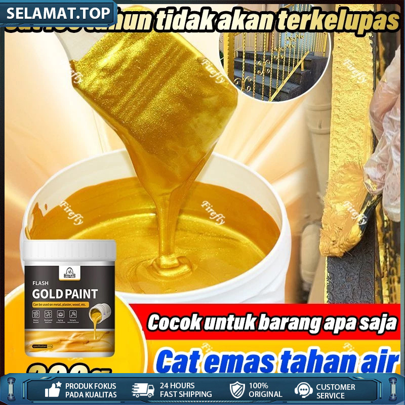 Tekstur emas murni FREE Kuas Emas Cat Gold Cat Kayu dan Besi Emas / Neo Alkycoat Royal Gold / Cat Em