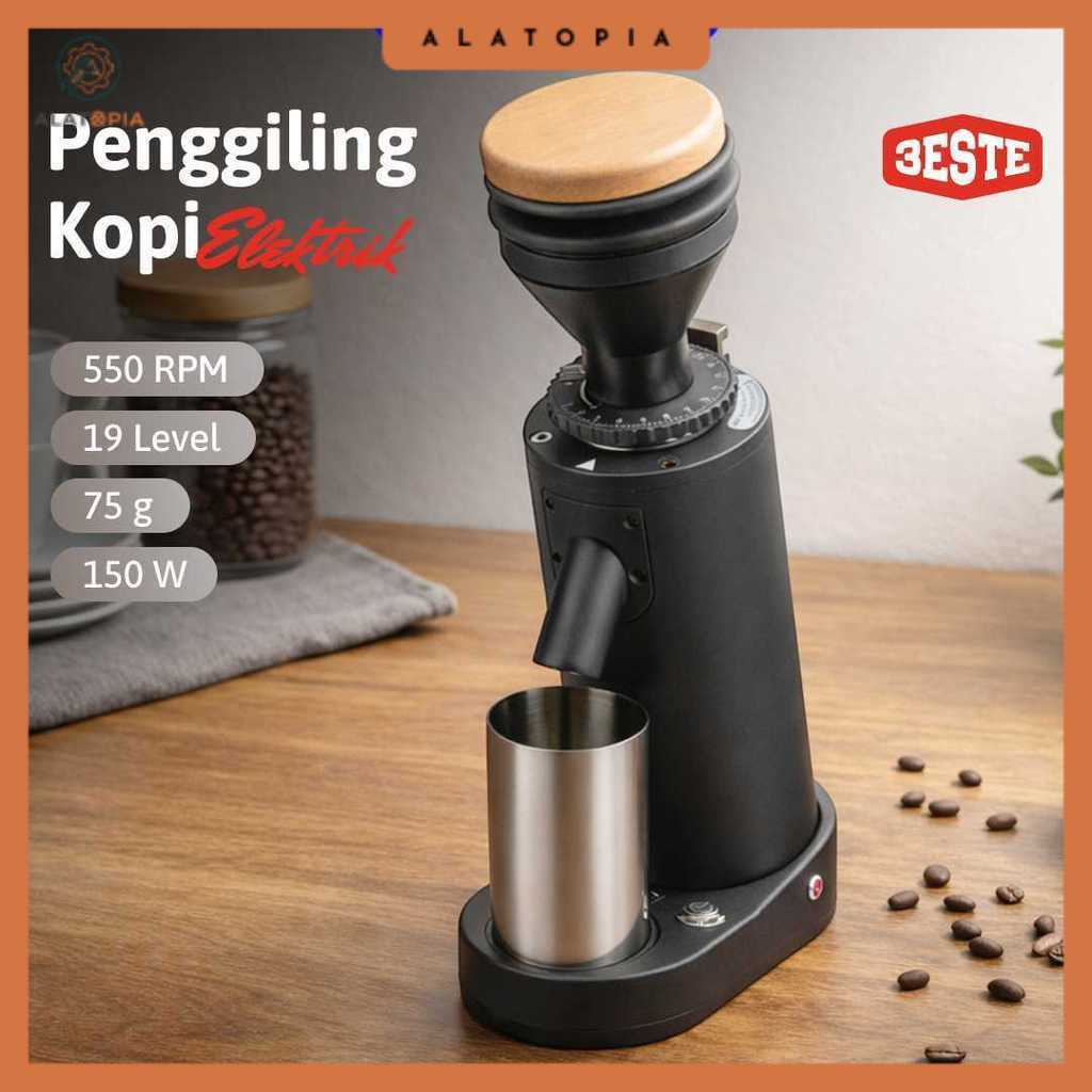 Trieste Penggiling Kopi Elektrik Coffee Grinder 19 Level 75g - CG-017