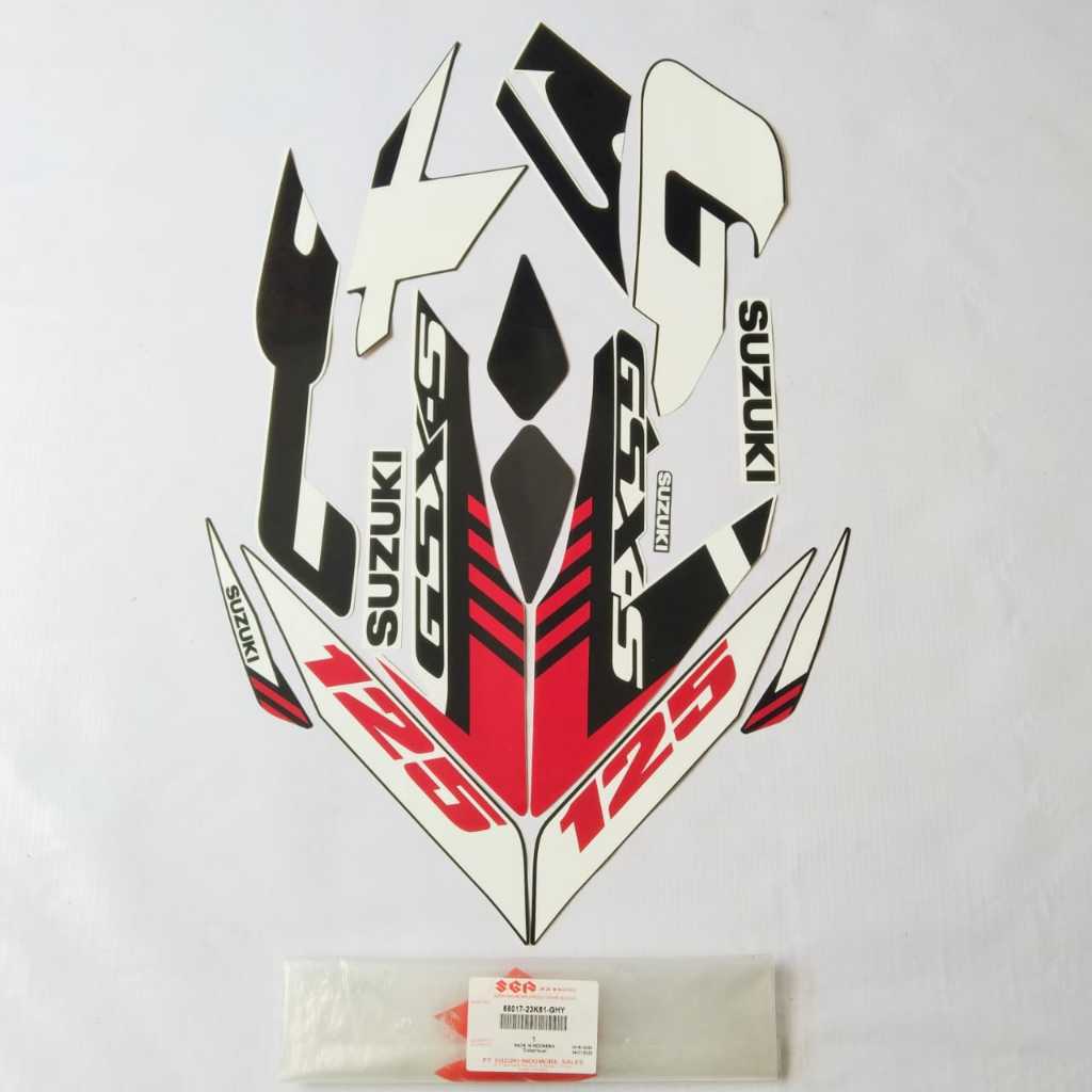 STICKER BODY STRIPING BODY MOTOR ASLI  GSX-S 125   ( 68017-23K61-GHY )