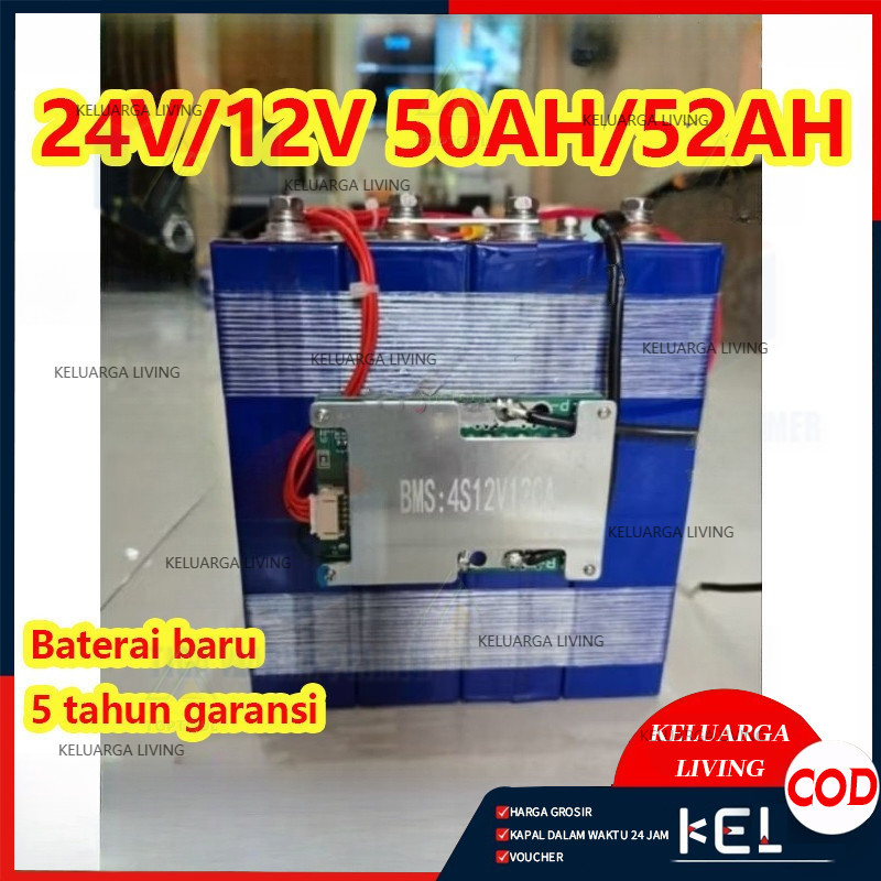 Baterai Lifepo4 72v/12V/24V  24s 50ah Smart Bms 520ah Baterai Lifepo4 12V 50 Ah Baru Lifepo4 12v 50A