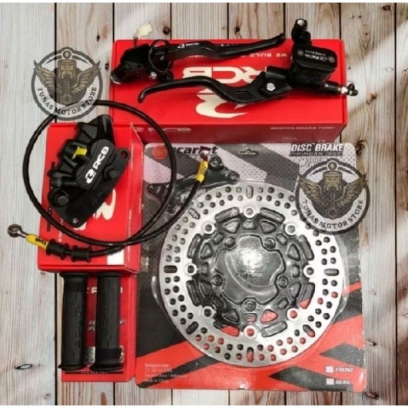 Paketan Master Rem+Kopling Set Kaliper RCB dan Disc MEGA PRO Tiger Lama Tiger Revo