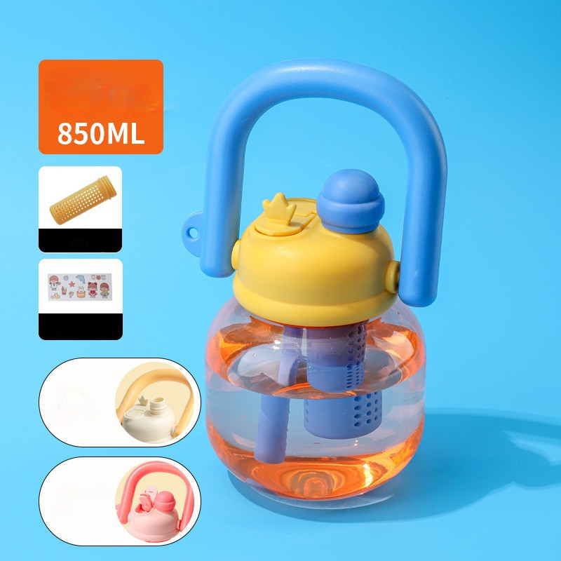 GROWSIR Botol Minum Infuser Buah BPA FREE 850ml Anti Tumpah | Tumbler Lucu Anak Dewasa Sedotan
