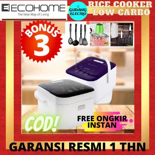 ecohome rice cooker magic com magicom mejikom low karbo low carbo - lavender