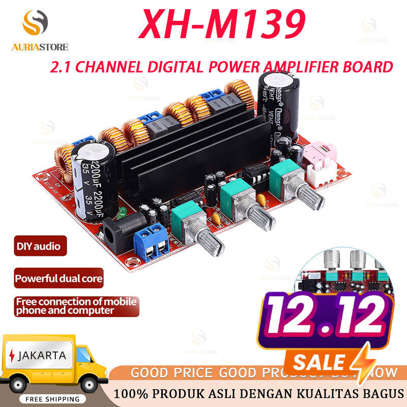 H-M139 Kit Power Amplifier Class D TPA3116D2 2x50W+100W Stereo Subwoofer XH-M139