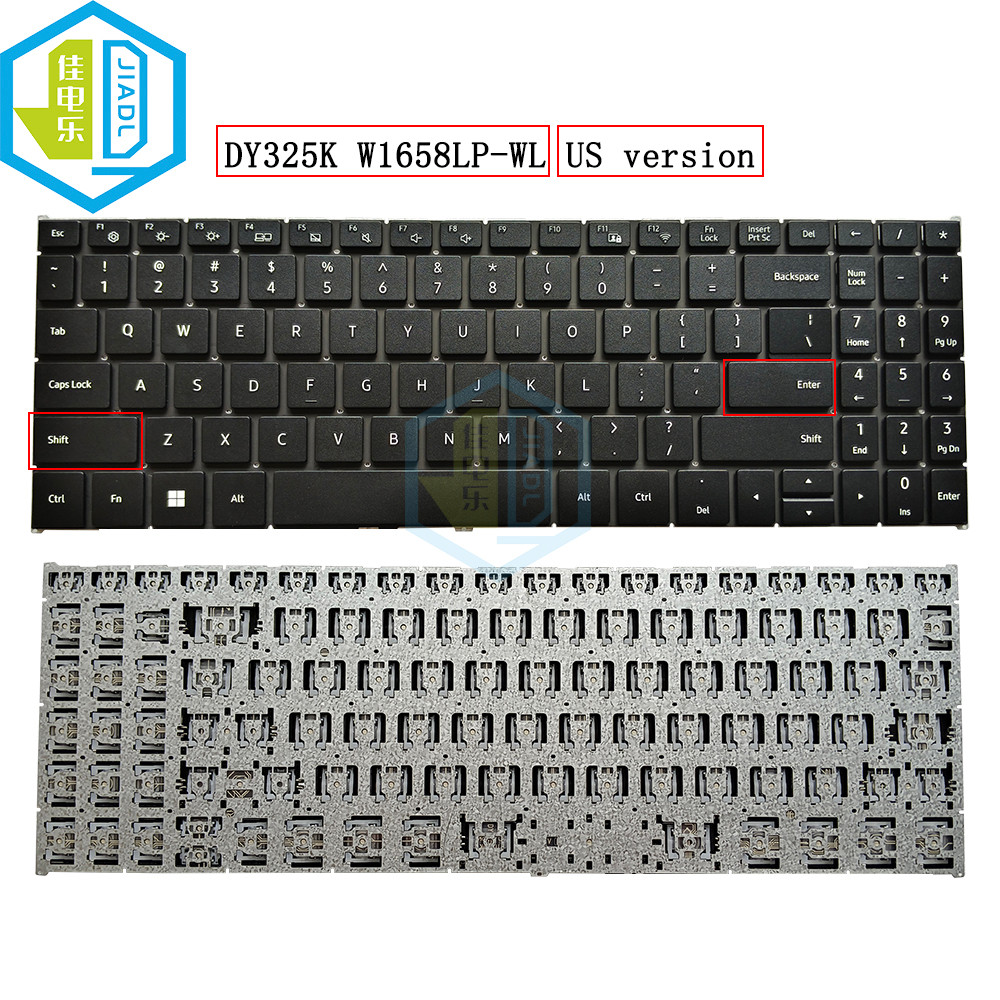 New US English laptop keyboard for DY325K W1658LP-WL AL16-51-59K6 Notebook Keyboard Replacement