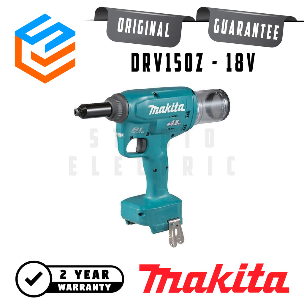 Makita Cordless Baterai Rivet Gun Mesin Paku Tembak 18V + Unit Only - DRV150Z