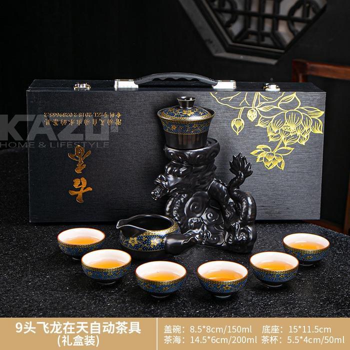 CHINESE TEAPOT SET 6CUP K06 BULL VALVE TEA POT SET KLEP GESER NAGA - Naga