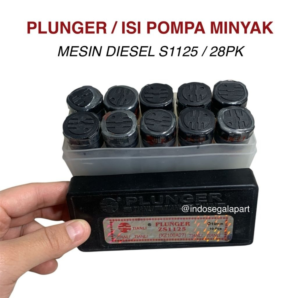 S1125 Plunger Pompa Minyak Mesin Diesel Dongfeng 28pk ZS1125 10mm 10,5mm - TIANLI KIMWANG Original