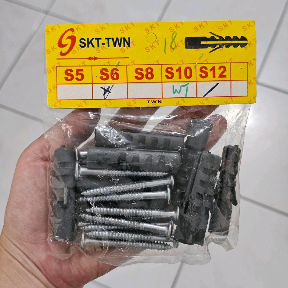 Fisher + Sekrup 1 Set S5 S6 S8 S10 S12 Sekrup Pengencang Baut Spiser Fastener Murah Makassar