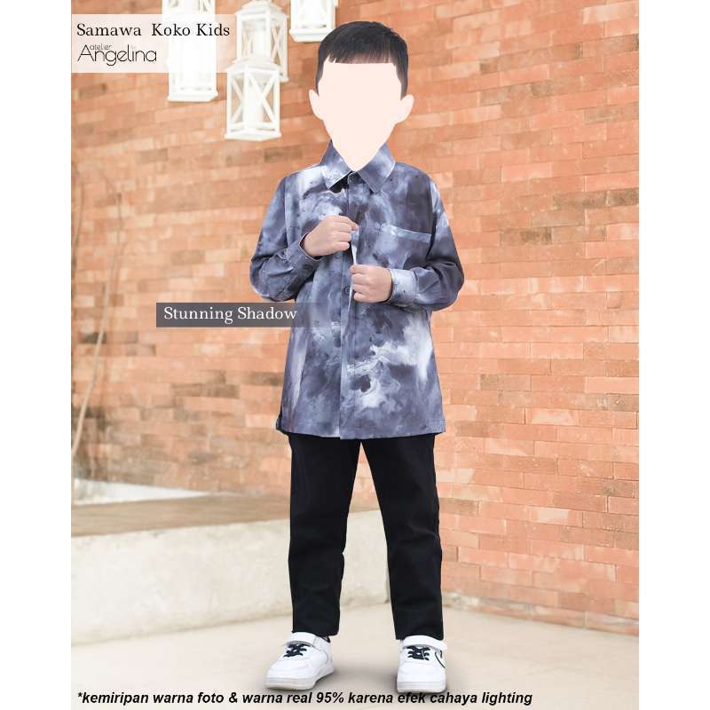 Atelier Angelina Samawa Koko Kids Tangan Panjang Gradient Flow - Stunning Shadow