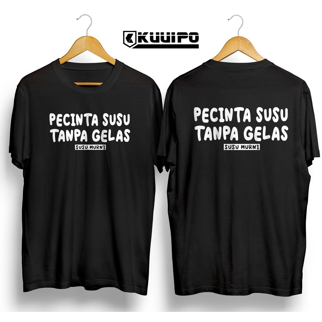 KAOS cowok keren distro Dadu / kaos oblong / kaos sablon depan belakang / Pencinta Susu Tanpa Gelas