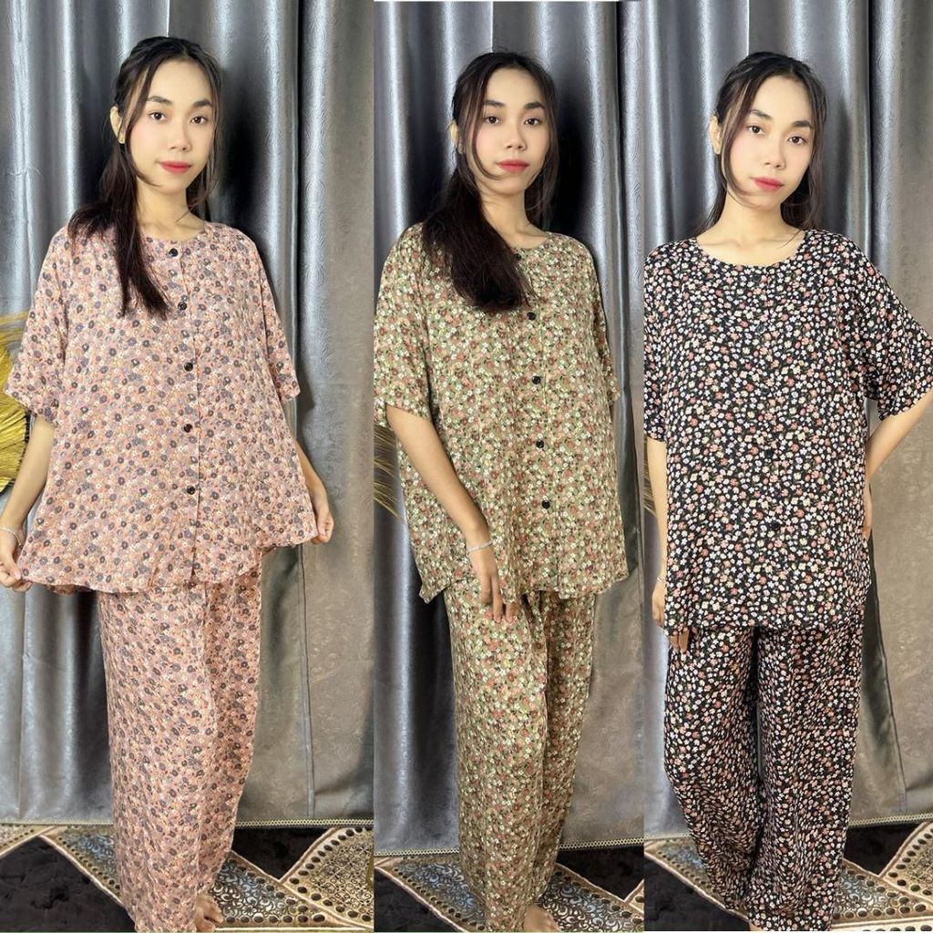 Piyama Agnes BY Tessa Motif Bunga