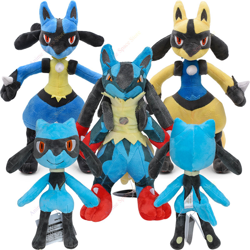 Pokemon Lucario Plush Figurine Toys Anime Riolu Shiny Lucario Soft Stuffed Collection Animal Dolls P