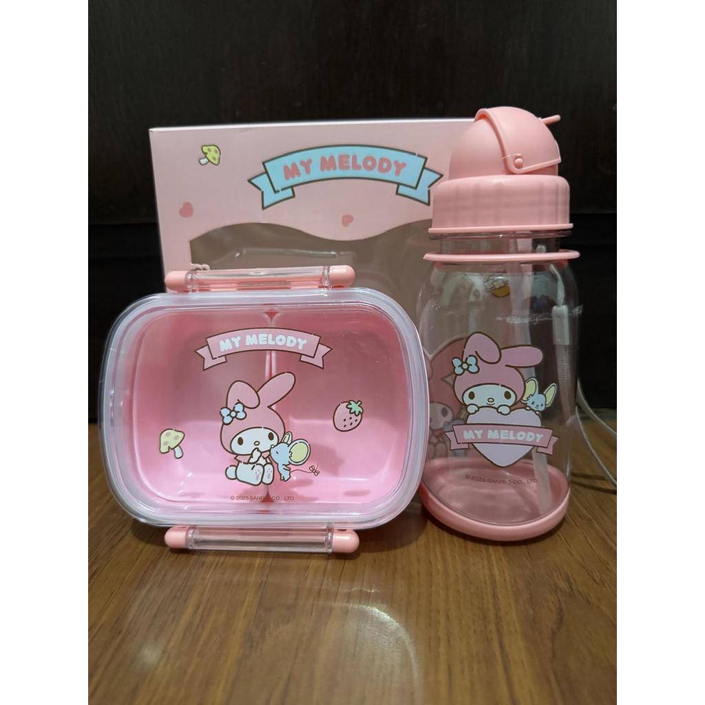 PPS1 - MINISO Bento Box & Water Bottle Set Kotak Makan Botol Minum Set Tempat Bekal Anak Sekolah My 