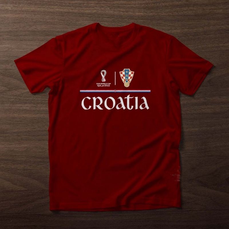 T-SHIRT KAOS CROATIA FIFA WORLD CUP BAJU PIALA DUNIA KROASIA PREMIUM