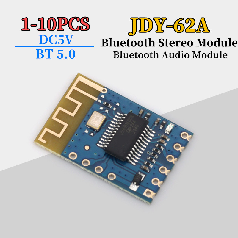 1/5/10PCS JDY-62A Bluetooth 5.0 Bluetooth Stereo Module Bluetooth Auo Module Auo Bluetooth Module