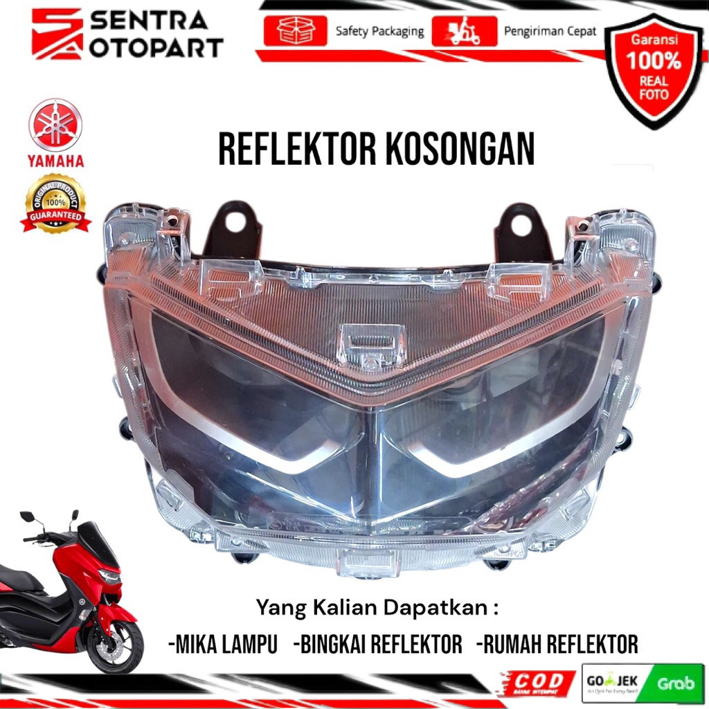 Reflektor batok mika lampu headlight depan kosongan nmax n max new led original