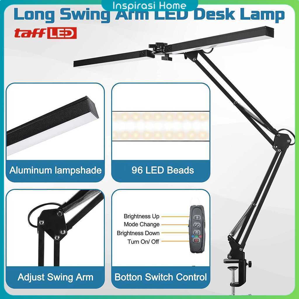 TaffLED Lampu Meja Baca LED Double Head 3 Color Mode SMD - ZN14