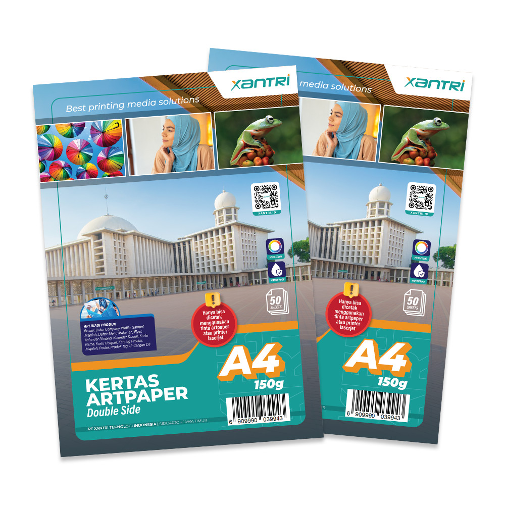 FixPrint Kertas ART PAPER A4 150g  isi = 50 Lembar Kertas Foto Printer A4 Kertas Art Karton Cartoon 