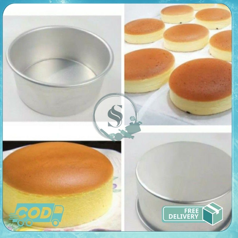 Loyang Press Bulat Tanpa Sambungan Loyang Cheese Cake Ogura Loyang Bento Cake
