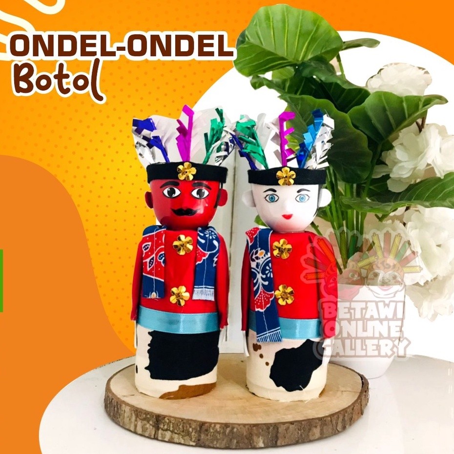 TERLARIS Boneka Ondel-Ondel Mini Mainan Anak [SEPASANG]