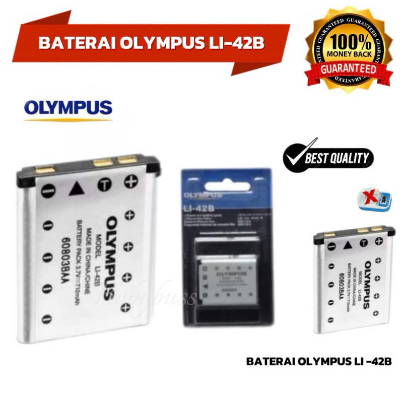 Bermain|| Baterai Olympus Li -42B Compatible Charger Li -40  for Olympus VR-320, VR-330, Stylus 7030