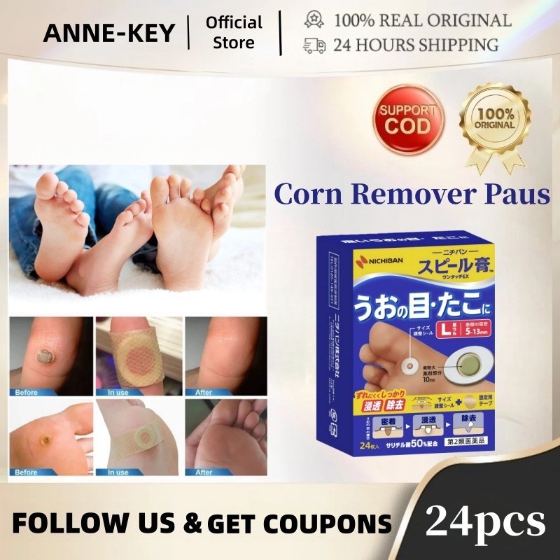 ANNE KEY Plester Mata Ikan Jepang - Obat Kapalan Kaki 5-13mm, One Touch EX System, Penghilang Nyeri 