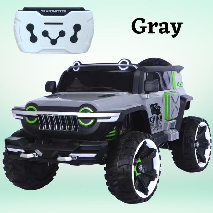 Mac Clairine 1166 Mobil Aki Anak Bisa dinaikin Big Jeep Rubicon 4WD All New Ban Karet Tebal Remote C