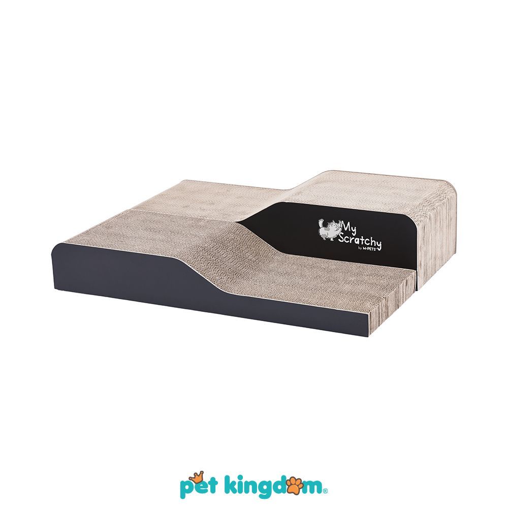 Pet Kingdom M-Pets Set 2 Pcs My Scratchy Rochester Mainan Garukan Kucing - Hitam Cat Scratcher Maina