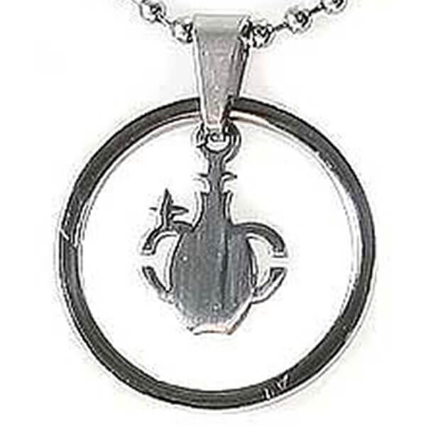 Kalung Circle Aquarius zodiac fashion import steel titanium
