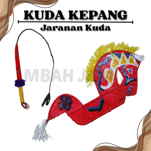 ASLI Kuda Kepang Jaranan Kuda Lumping Pecut Anak Mainan