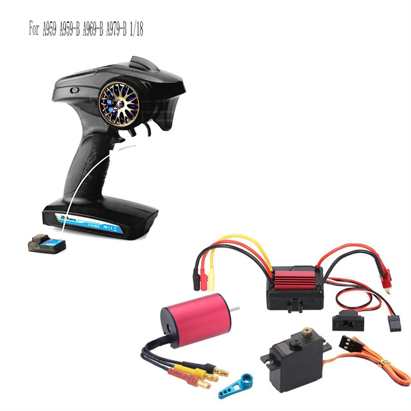 RC Car Brushless Motor RC Car Metal Steering Servo RC Car 35A Brushless ESC RC Upgrade Parts RC Car 