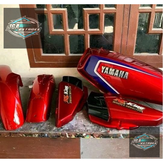 BODY SET TANGKI YAMAHA RX KING BODI FULLSET RX KING COBRA TAHUN 1985 WARNA MERAH MAROON