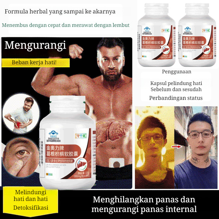 irisan kudzu bergizi kapsul pelindung hati pueraria lobata makanan kesehatan yang melindungi hati