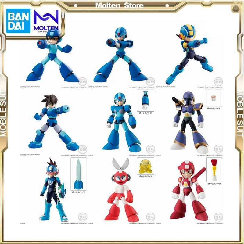 BANDAI ACTION ROCKMAN Megaman X EXE ZERO Minipla Armor VAVA CUTMAN Anime Figures Action Figure Model