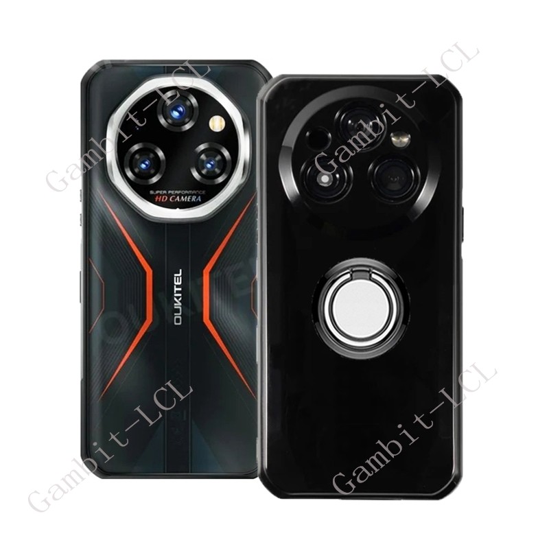 For Oukitel WP55 Pro 2025 WP55Pro OukitelWP55 6.58" Back Ring Holder Bracket Phone Cover TPU Soft Si
