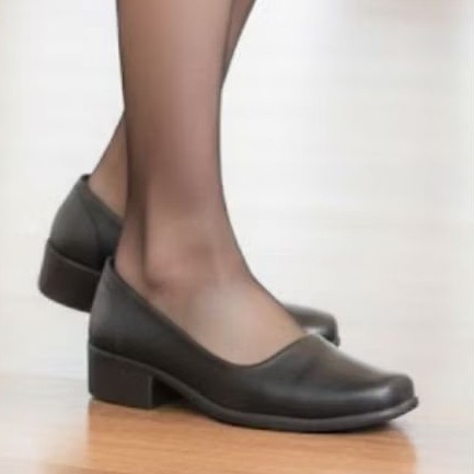 2G Sepatu Pantofel Wanita Slop Paskibra Hak 3cm