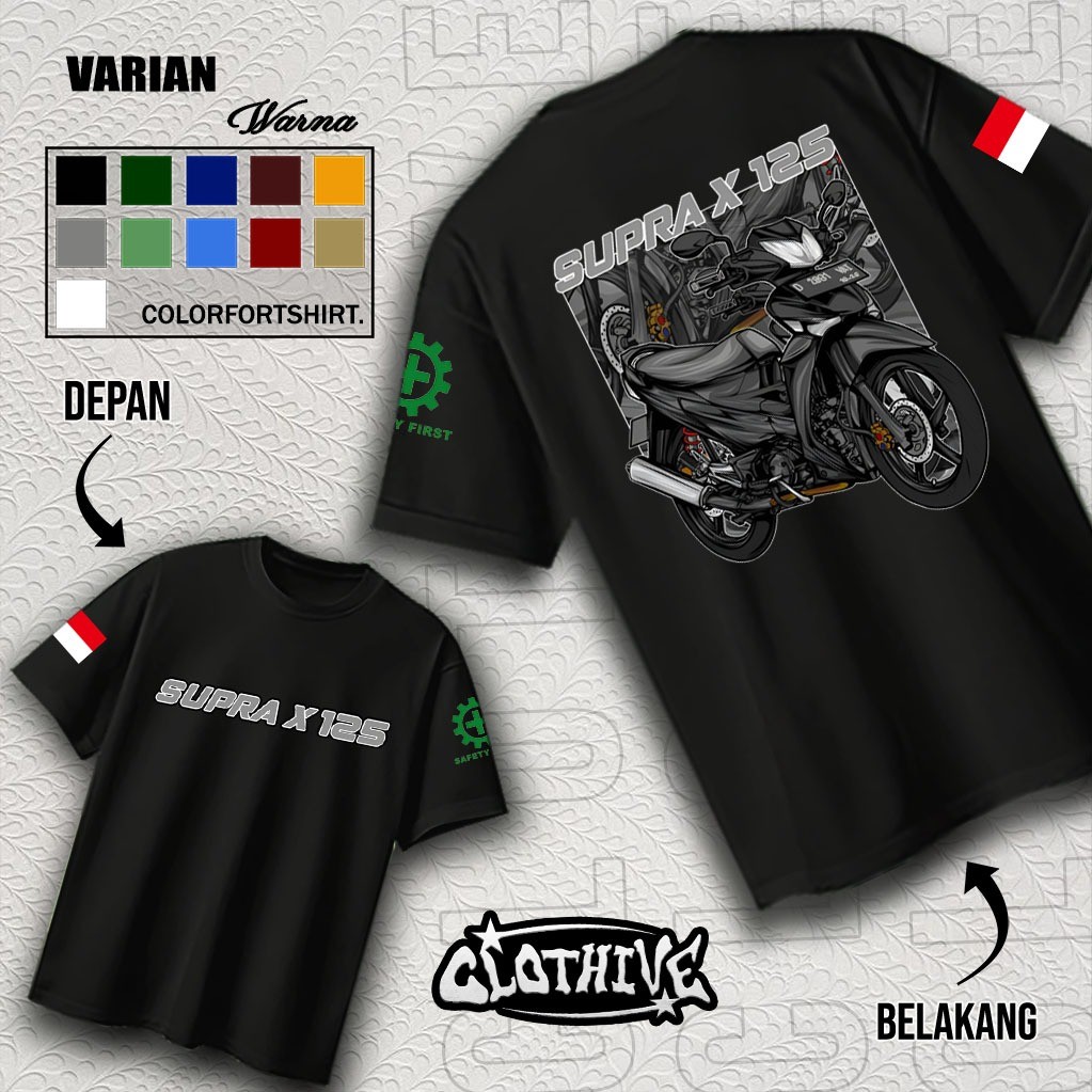 DRAFTED - KAOS SUPRA X 125 - KAOS RACING SUPRA X 125 PRIA DAN WANITA - TERBARU DAN TERLARIS