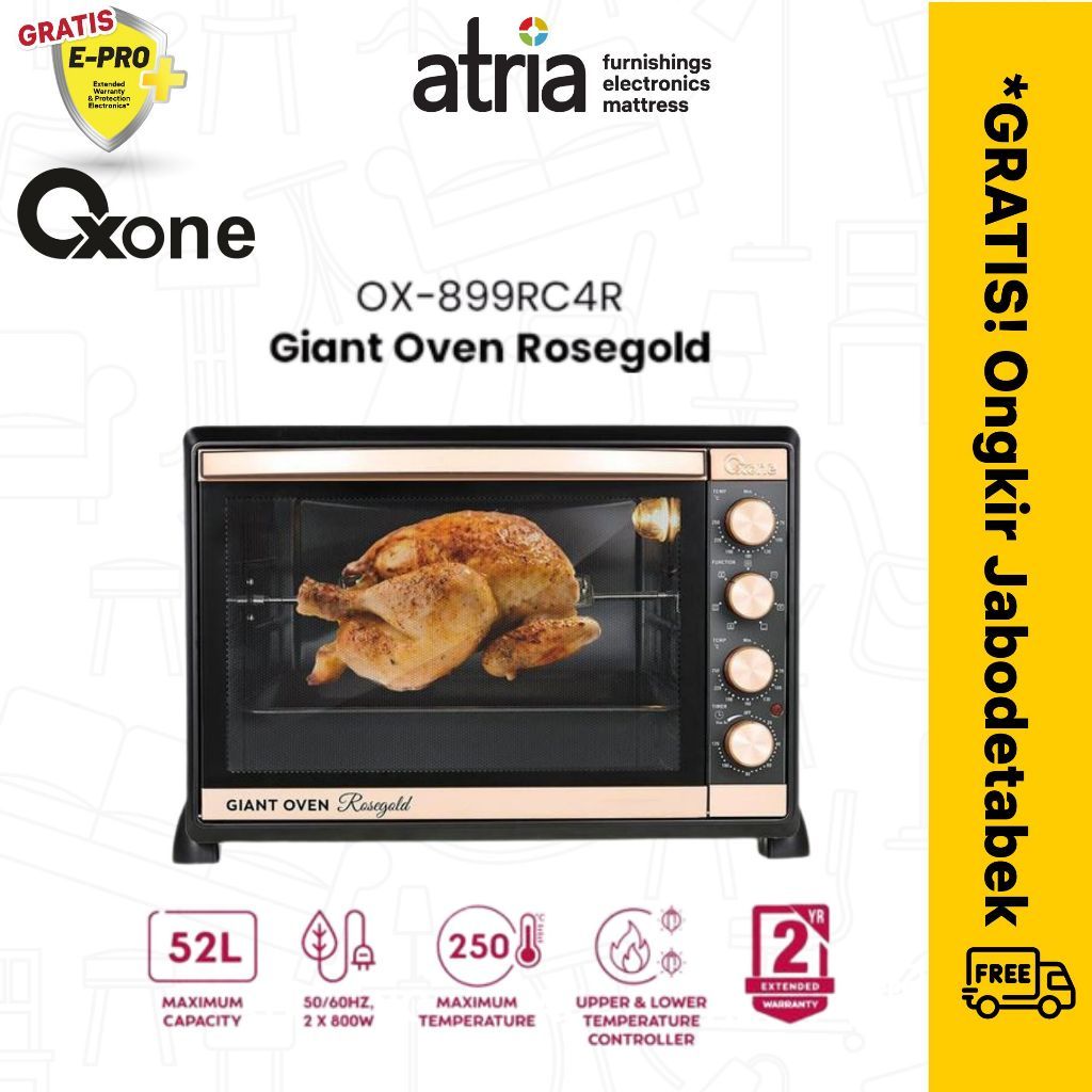 OXONE OX899RC4R Giant Oven 3in1 Series | kapasitas 52 L | Jumbo Multifungsi