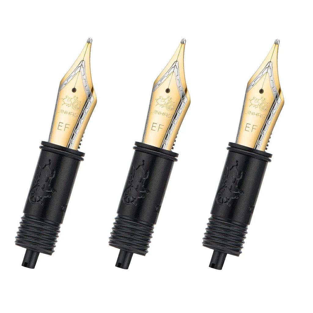 3PCS Jinhao #6 Fountain Pen Nibs Replaced Metal Nib for Jinhao X350, X850, 100, 100 Skeleton, 9036,9