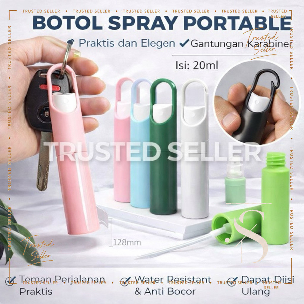 E3E ALGAN BOTOL PARFUM 20ml DENGAN GANTUNGAN TAS & CELANA / TRAVEL REFILL PARFUME SPRAY BODY MIST HA