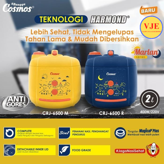 Cosmos Magic Com Rice Cooker 2 Liter Harmond CRJ 6500 CRJ6500 CRJ-6500