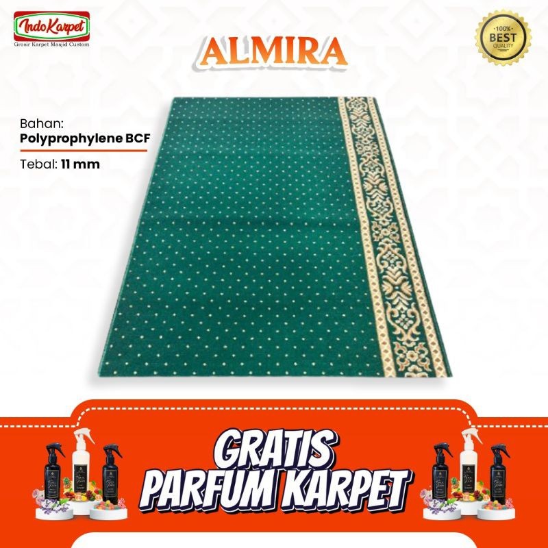 Karpet Masjid Tebal 11mm Almira Meteran / Karpet Sajadah / Karpet Mushola