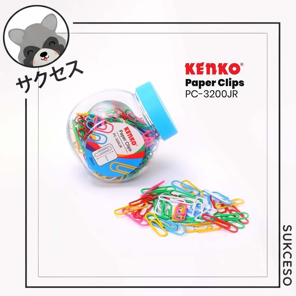 KENKO Paper Clip Klip Kertas warna warni  isi 200pcs PC-3200JR