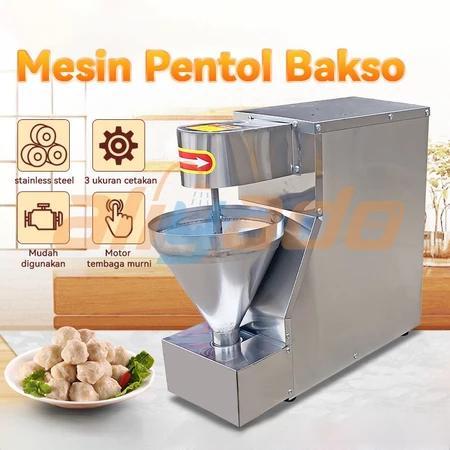 Mesin Cetak Bakso 750W Meatball Maker Otomatis Mesin Pencetak Bakso Pentol