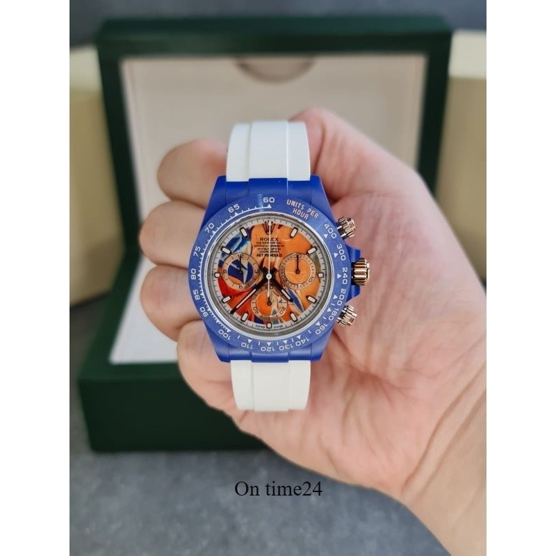 On Time24 Jam tangan RX Daytona AET Remould Ceramic White Rubber Automatic Swiss fullset