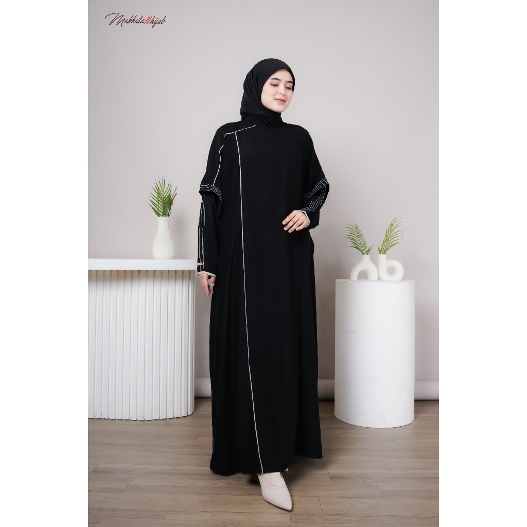 Rumi Abaya Gamis Wanita Kekinian Terbaru Dress Elegan Lebaran Makkata Hijab 2026