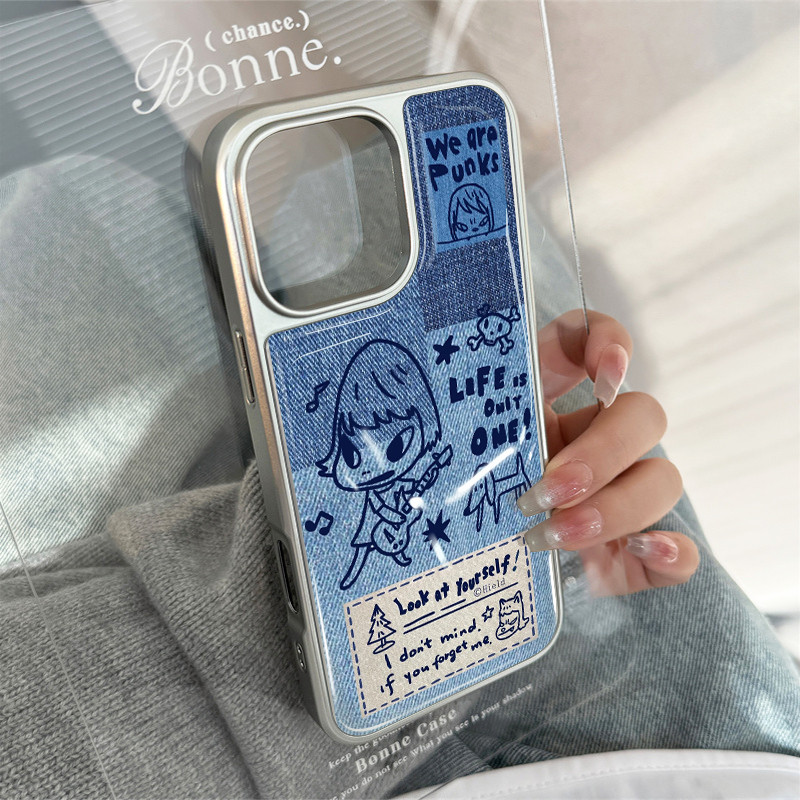 Lskase case for iphone xr 11 12 13 14 15 16 17 pro max plus air back cover Yoshitomo Nara pattern tp