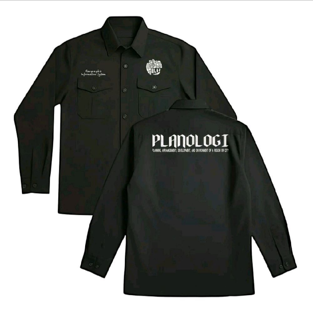 Kemeja kerja LENGAN PANJANG workshirt PLANOLOGI bordir komputer